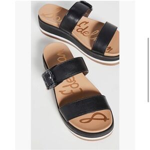 Sam Edelman Women's Augustine Platform Black Sandals 9.5